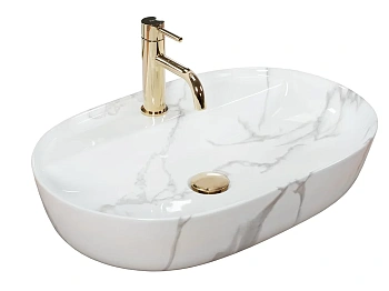 Умывальник Rea Aura 61 Marmo Shiny U8003