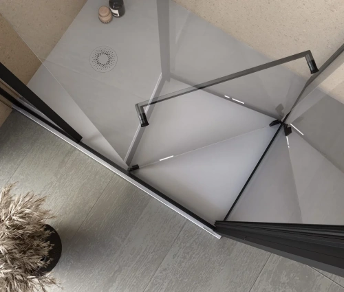 Душевой уголок Kolpa-San STELLAR DW 120*90-UNI B/1 black transparent