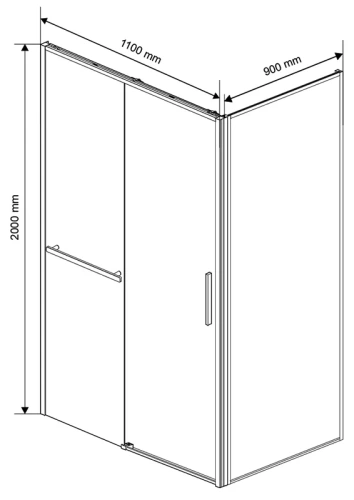Душевой уголок Vincea Slim Soft VSR-1SS9011CLB