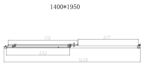 Душевая дверь Vincea Slim-N VDS-4SN140CLB