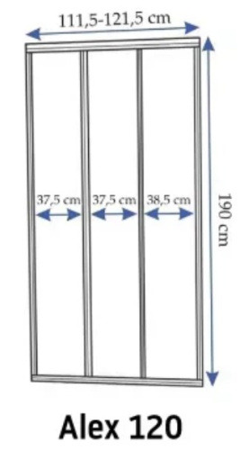 Душевая дверь Rea Alex 120 gold matt K2501