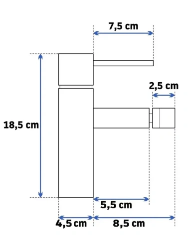 Смеситель для биде Rea Tess gold matt B7010