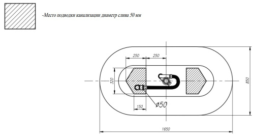 Ванна из искусственного камня Kolpa-San Boul FS 165x85 Sand