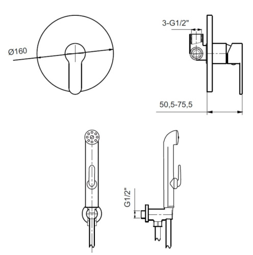 Гигиенический душ Ahti Satakunta SK305217