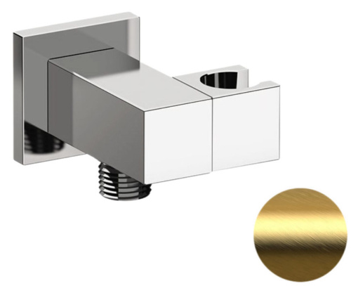 Держатель ручного душа с подключением Remer 337SBG, золото брашированное