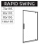 Душевая дверь Rea Rapid Swing black 90 K6409 Душевая дверь Rea Rapid Swing black 90 K6409