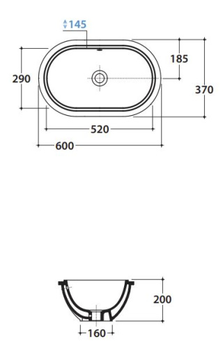 Умывальник Globo FORTY3 SC043BI
