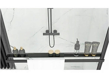 Полка для полотенец и аксессуаров Rea Evo Black HOM-00652