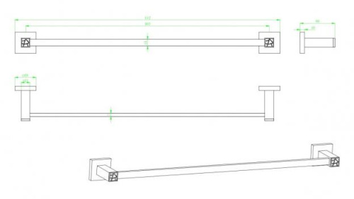 Полотенцедержатель CeramaLux Venezia 88608-1