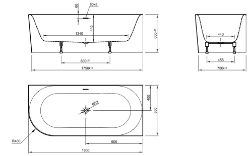 Ванна акриловая Knief Fresh left 0100-233(06SWG)
