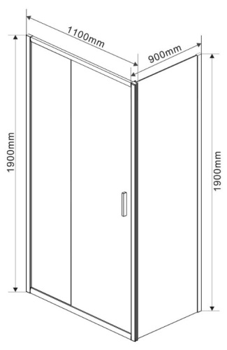 Душевой уголок Vincea Garda VSR-1G9011CLGM