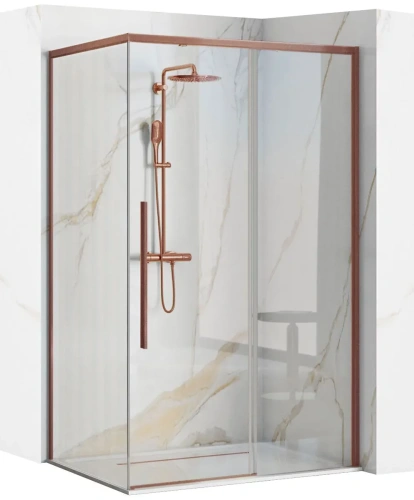 Душевой уголок Rea Solar Brush Copper 90x90 K9512