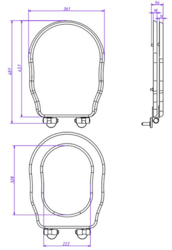 Сиденье для унитаза Caprigo Boheme KFm-IB-B041