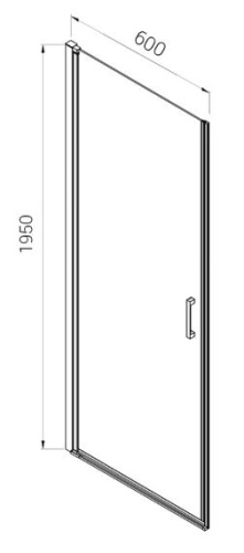 Душевая дверь Vincea Alpha VDP-3AL600CLG