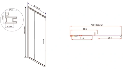 Душевой уголок Vincea Garda VSS-1G8012CL