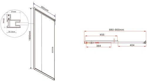 Душевой уголок Vincea Garda VSS-1G8090CLGM
