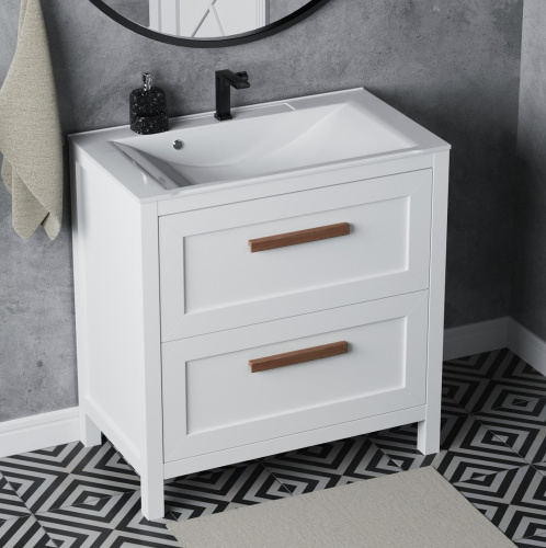 Тумба напольная Vela Фаворит массив 80Н (белый) под Milen TU69203