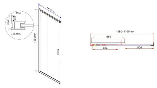 Душевой уголок Vincea Garda VSS-1G1011CLG