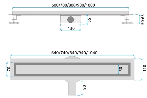 Душевой трап Rea Neox pro gold matt 600 G2701