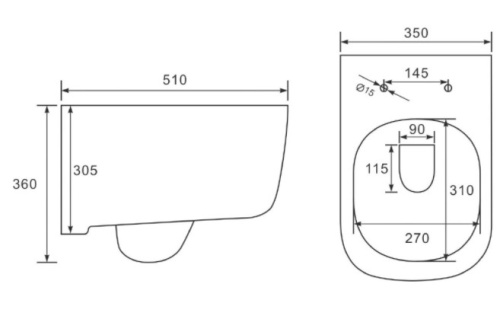 Унитаз подвесной Vincea Idea VT1-33