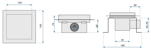 Трап для душа Rea DOTS 150x150 nikiel matt G6203