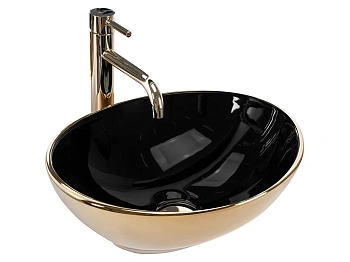 Умывальник Rea Sofia in Black Gold U4527
