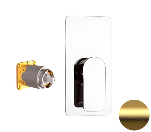 Смеситель для душа Remer Infinity I30KBBG, золото брашированное