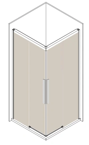 Душевая дверь Kolpa-San Libra Q 90 black transparent 516850