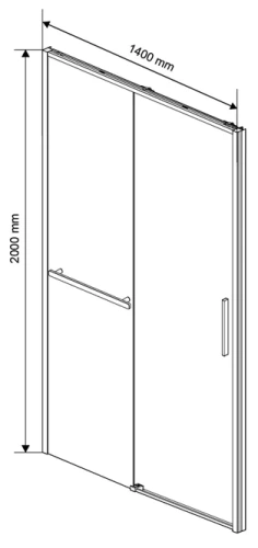 Душевая дверь Vincea Slim Soft VDS-1SS140CLGM