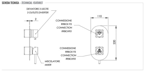 Смеситель для душа Remer X Style X93KBXV, сталь