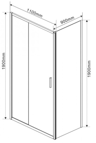 Душевой уголок Vincea Garda VSR-1G9011CH