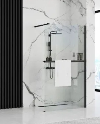 Полка для полотенец и аксессуаров Rea Evo Black HOM-00652