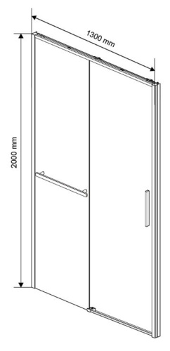 Душевая дверь Vincea Slim Soft VDS-1SS130CLG