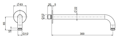 Кронштейн 30 см QuadroDesign BD001AS_300MM