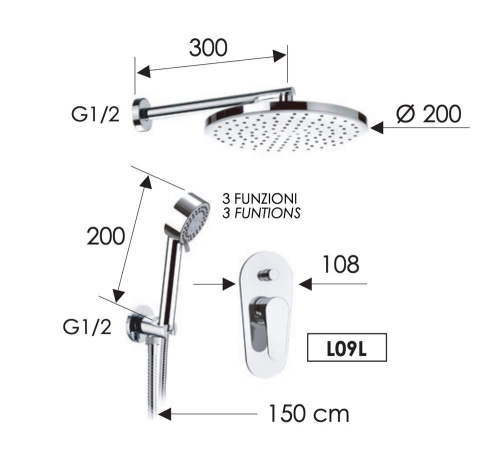 Душевая система Remer Class Line L09S02