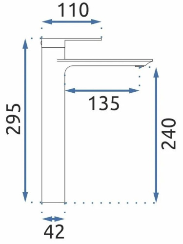 Смеситель для умывальника Rea Storm copper brush B3002
