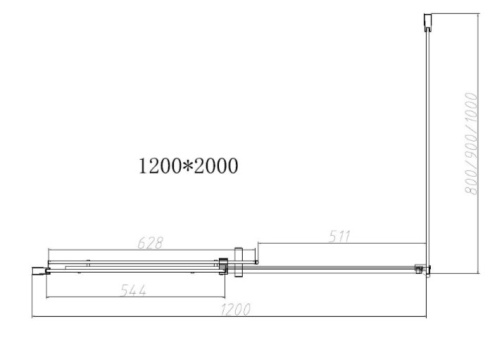 Душевой уголок Vincea Dice VSR-4D9012CLGM