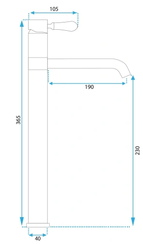 Смеситель для умывальника Rea Serra black matt B1142
