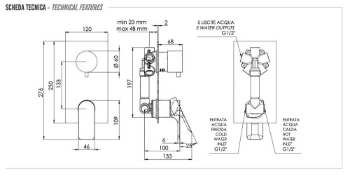 Смеситель для душа Remer Infinity I95