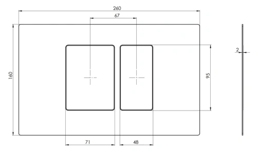 Кнопка смыва Remer RB820NO черный матовый