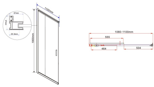 Душевой уголок Vincea Garda VSS-1G1111CLBN