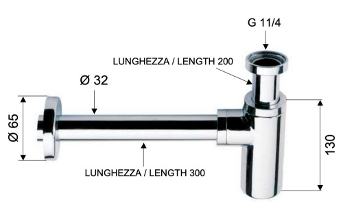 Сифон 1”1/4 Daniel A750114