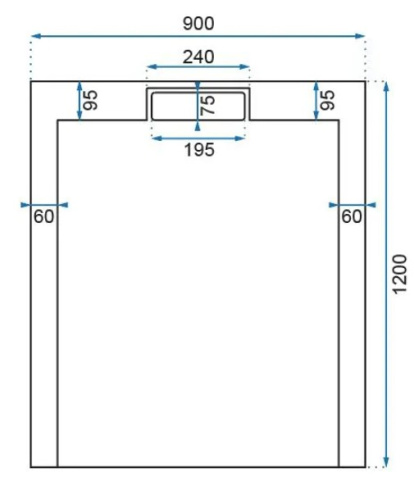Душевой поддон Rea Grand Black 90x120 K4594
