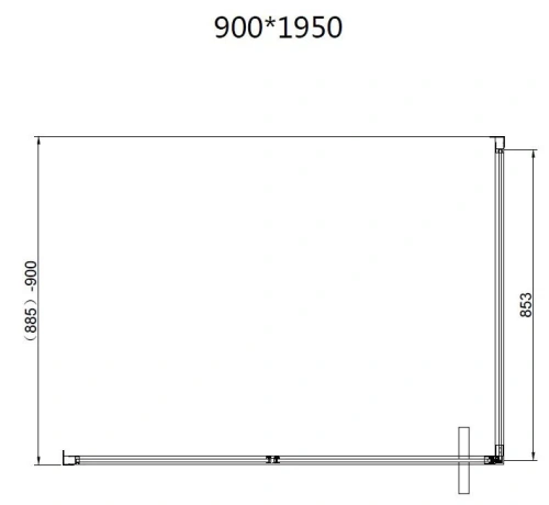 Душевой уголок Vincea Slim 8mm VSR-4SLP9010CLB