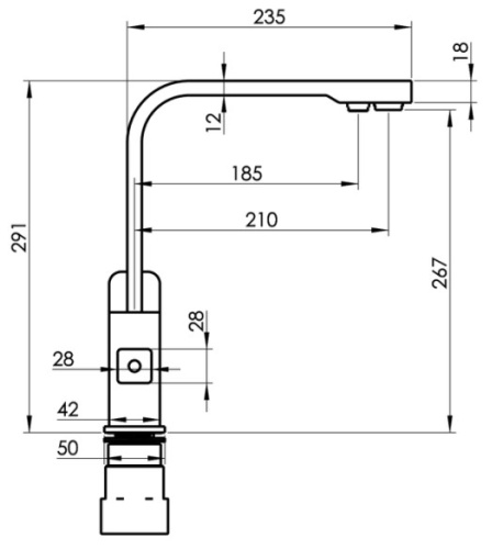 Смеситель для мойки Vivi Felice 1617-6 Beige