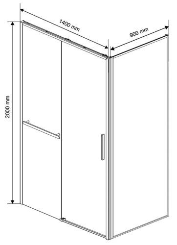 Душевой уголок Vincea Slim Soft VSR-1SS9014CLGM