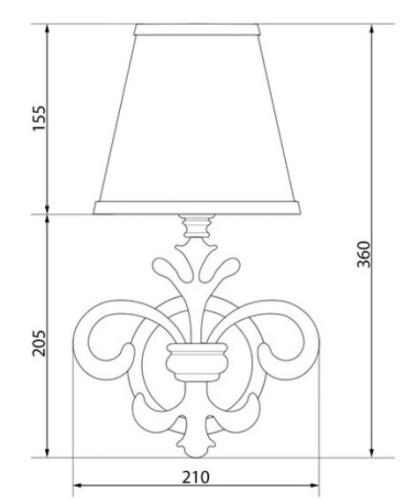 Светильник на стену Caprigo 0083/1F-CRM PRCC/16