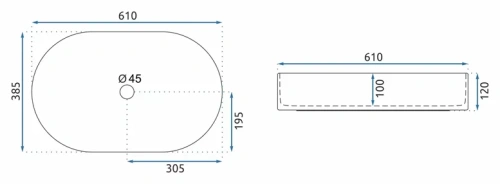 Умывальник Rea Nadia 60 beige matt U9661
