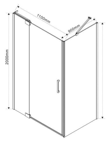 Душевой уголок Vincea Extra VSR-1E101190CGB