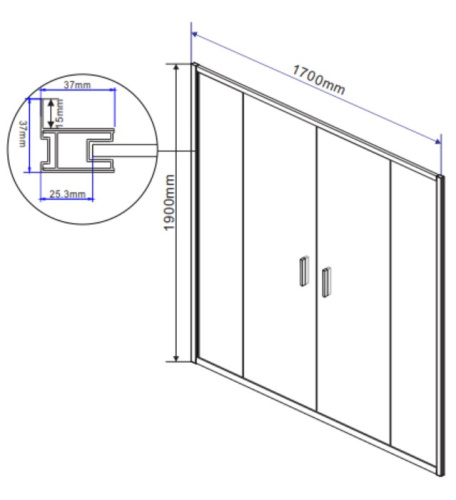 Душевая дверь Vincea Garda VDS-1G2170CH